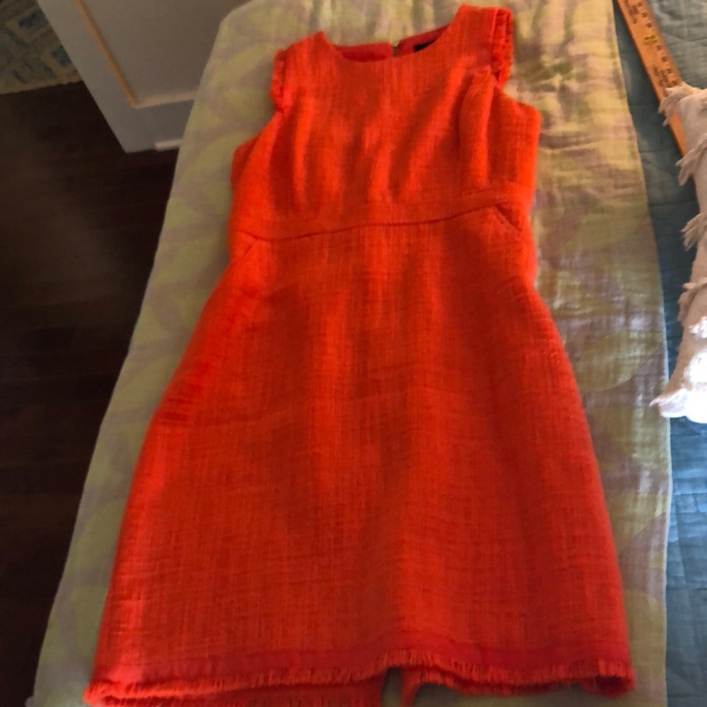 Jcrew orange dress